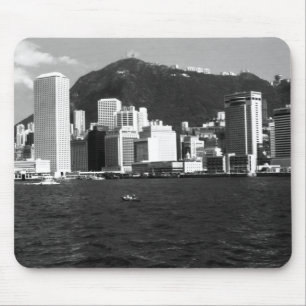 Mousepad Vintage China Baía de Hong Kong visão dos arranh