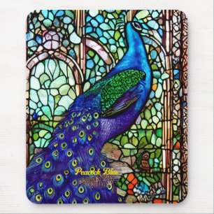 Mousepad Vintage Colorida Peacock Vidro Escondido