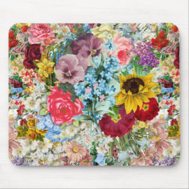 Mousepad Vintage colorido floral