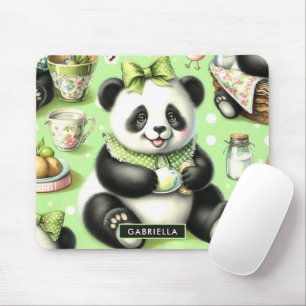 Mousepad Vintage Cute Baby Panda