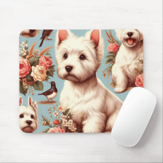 Mousepad Vintage Cute West Highland White Terrier