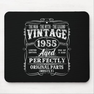 Mousepad Vintage de 70 anos 1955 Man Myth Legend 70 Bir