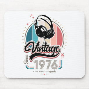 Mousepad Vintage desde fones de ouvido de 1976