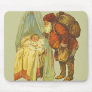 Mousepad Vintage do Natal do Baby Santa Clause