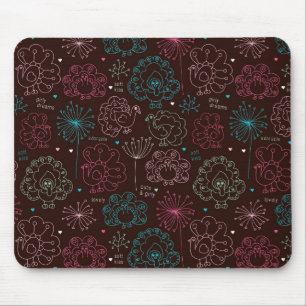 Mousepad vintage do papel de parede de india da flor de