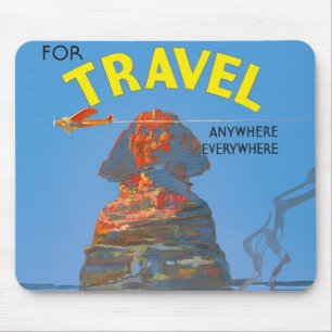 Mousepad Vintage Egito Air Viagem Advertisement