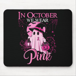 Mousepad Vintage Em Outubro Vestimos Nk Ribbon Ghost Hallow