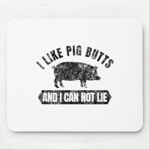 Mousepad Vintage Eu Gosto De Bumbuns De Porcos E Não Posso