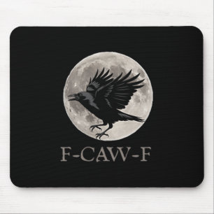 Mousepad Vintage F-caw-f Engraçado Raven Gothic Crow Black 
