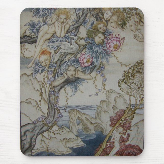 Mousepad Vintage - fadas na tempestade, (Frente)