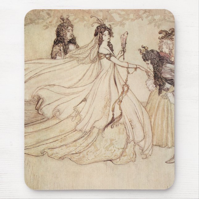 Mousepad Vintage Fairy Tales, Cinderela de Arthur Rackham (Frente)