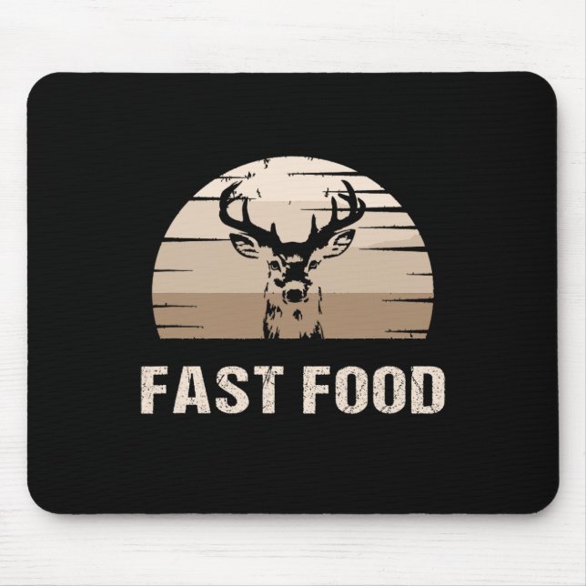 Mousepad Vintage Fast Comida Hunter Deer Hunter (Frente)