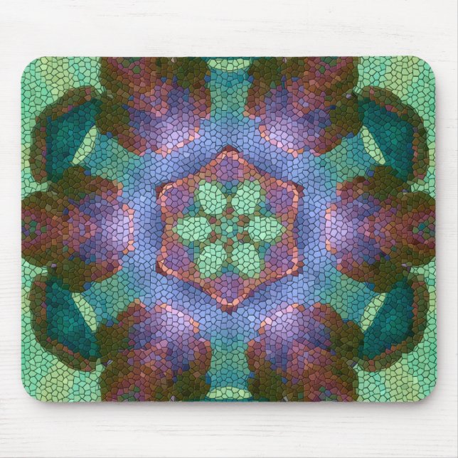 Mousepad Vintage Feel - Design abstrato - Azulejo mosaico (Frente)