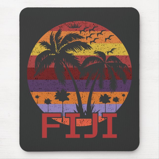 Mousepad Vintage Fiji Summer Beach Viagem (Frente)