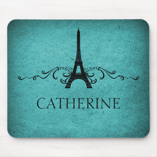 Mousepad Vintage French Flourish Mousepad, Teal (Frente)