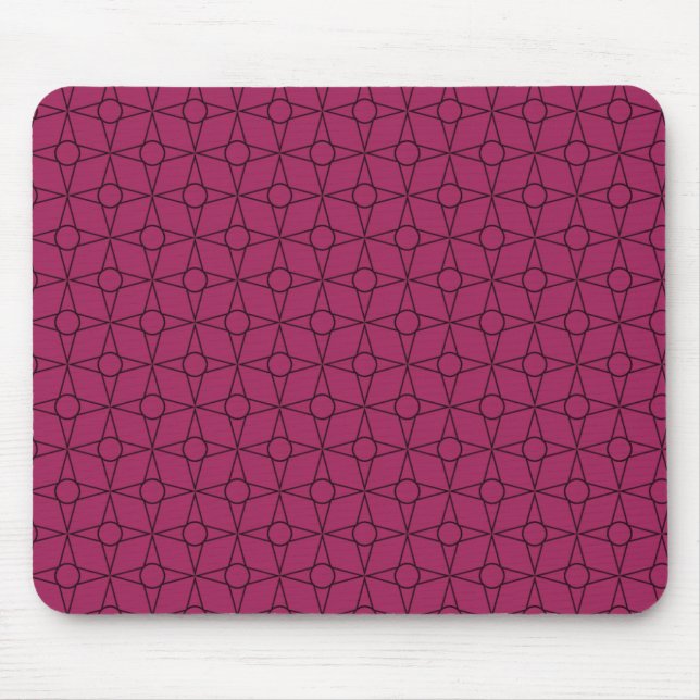 Mousepad Vintage Funk Geométrico Mousepad, Magenta (Frente)