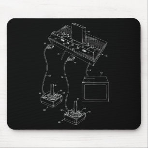 Mousepad Vintage Gaming Diagrama - Video Game Joystick Cont