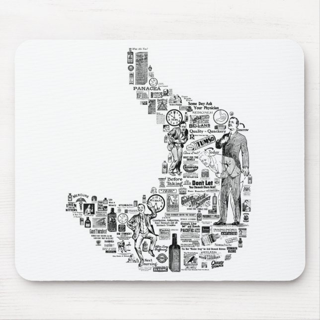 Mousepad Vintage Gastroenterology - presente gastroenterolo (Frente)