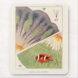 Mousepad Vintage Great Barrier Reef of Australia Anemones