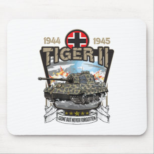 Mousepad Vintage Guerra Mundial 2 Tanque alemão Tiger 2 Ii