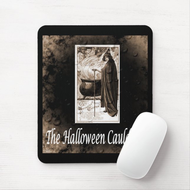 Mousepad Vintage Halloween Cauldron (Com mouse)