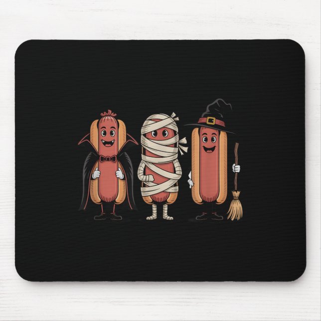 Mousepad Vintage Halloween Hotdog Vampire Witmy (Frente)