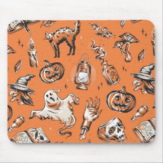 Mousepad Vintage Halloween Pattern