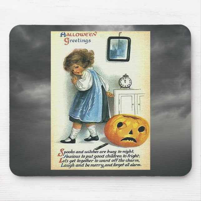 Mousepad Vintage Halloween Saudações (Frente)