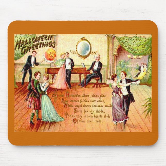Mousepad Vintage Halloween Saudações Dançando (Frente)