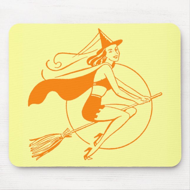 Mousepad Vintage Halloween Witch (Frente)