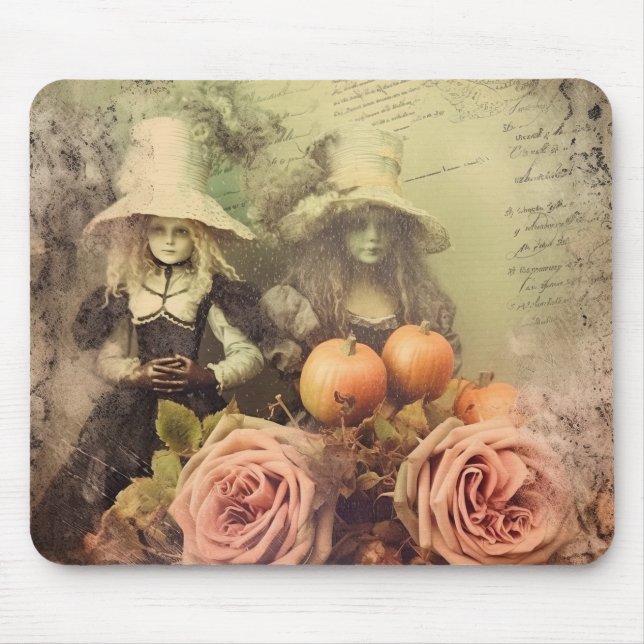 Mousepad Vintage Halloween Witchcraft (1) (Frente)