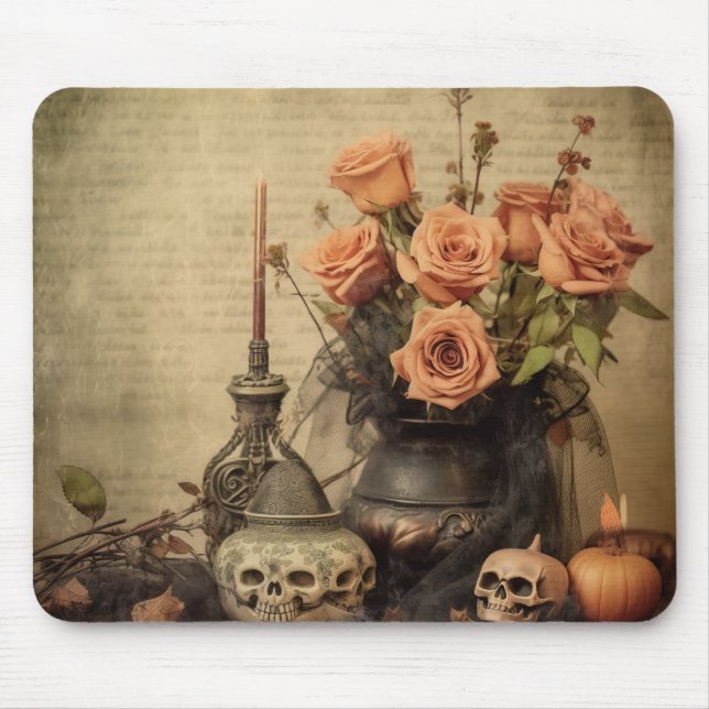 Mousepad Vintage Halloween Witchcraft (4) (Frente)