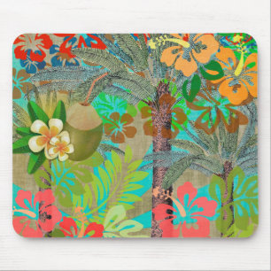 Mousepad Vintage Hawaii Flower Floral Tropical