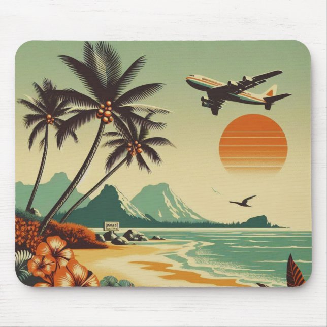 Mousepad Vintage Hawaii/Tropical (Frente)