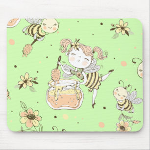 Mousepad Vintage Honey Bee Decor