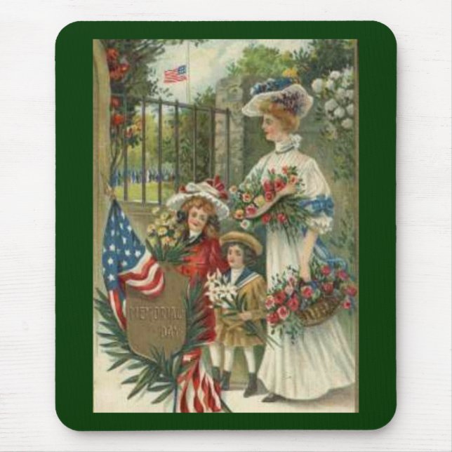 Mousepad Vintage Honoring Memorial Day (Frente)