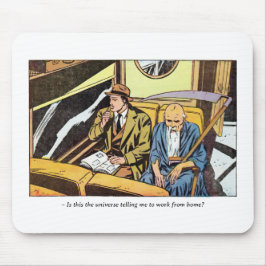 Mousepad Vintage Horror Comic Panel Apresentando O Receptor