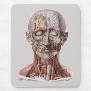 Mousepad Vintage Human Anatomy Science, Head Throat Nose