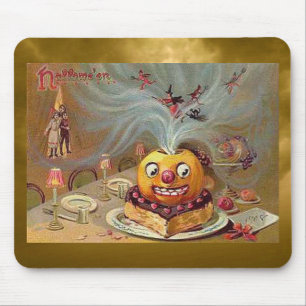 Mousepad Vintage Jack o'Lanterna com Bruxas