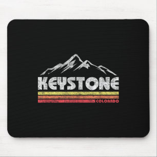 Mousepad Vintage Keystone Colorado Retro Mountain Bike Skii