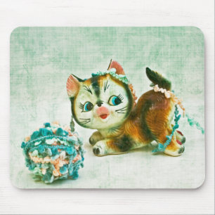 Mousepad Vintage Kitty Cat