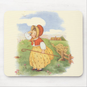 Mousepad Vintage Little Bo Peep Rima Infantil Mãe Gansa