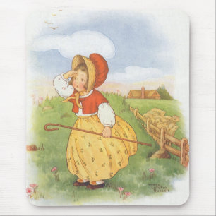 Mousepad Vintage Little Bo Peep Rima Infantil Mãe Gansa