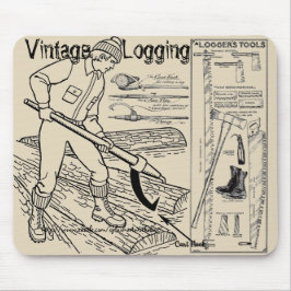 Mousepad "Vintage Lumberjack Tools"