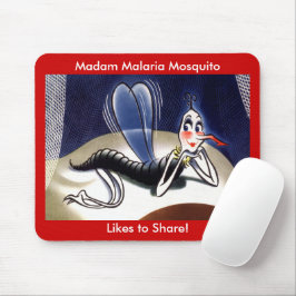 Mousepad Vintage Madam Malaria Mosquito