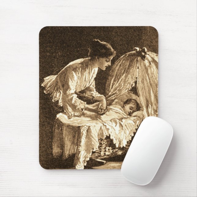 Mousepad Vintage Mãe e Bebê (Com mouse)