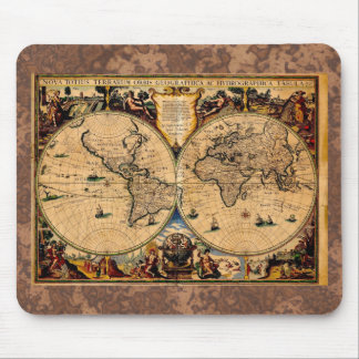 Mousepad Vintage Map Nova totius terrarum 1625