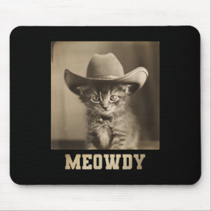 Mousepad Vintage Meowdy Cat