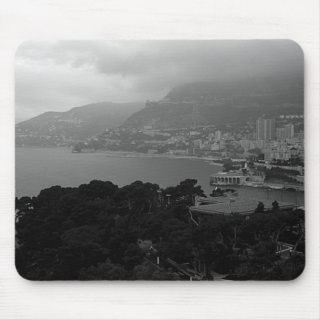 Mousepad Vintage Mônaco Monte Carlo, litoral (Frente)