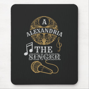 Mousepad Vintage Monograma - microfone musical engraçado